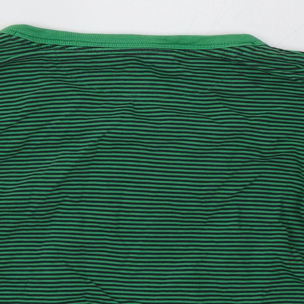 Debenhams Boys Green Striped  Cardigan Jumper Size 2-3 Years