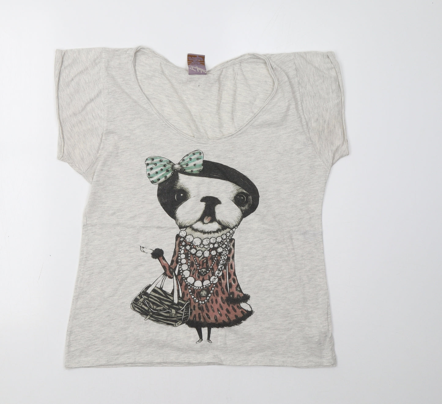 frafalue Womens Grey   Basic T-Shirt Size M