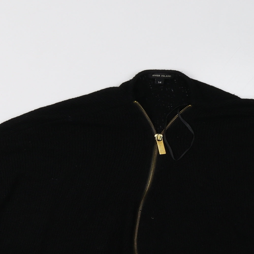 River Island Womens Black   Pullover Sweatshirt Size 14