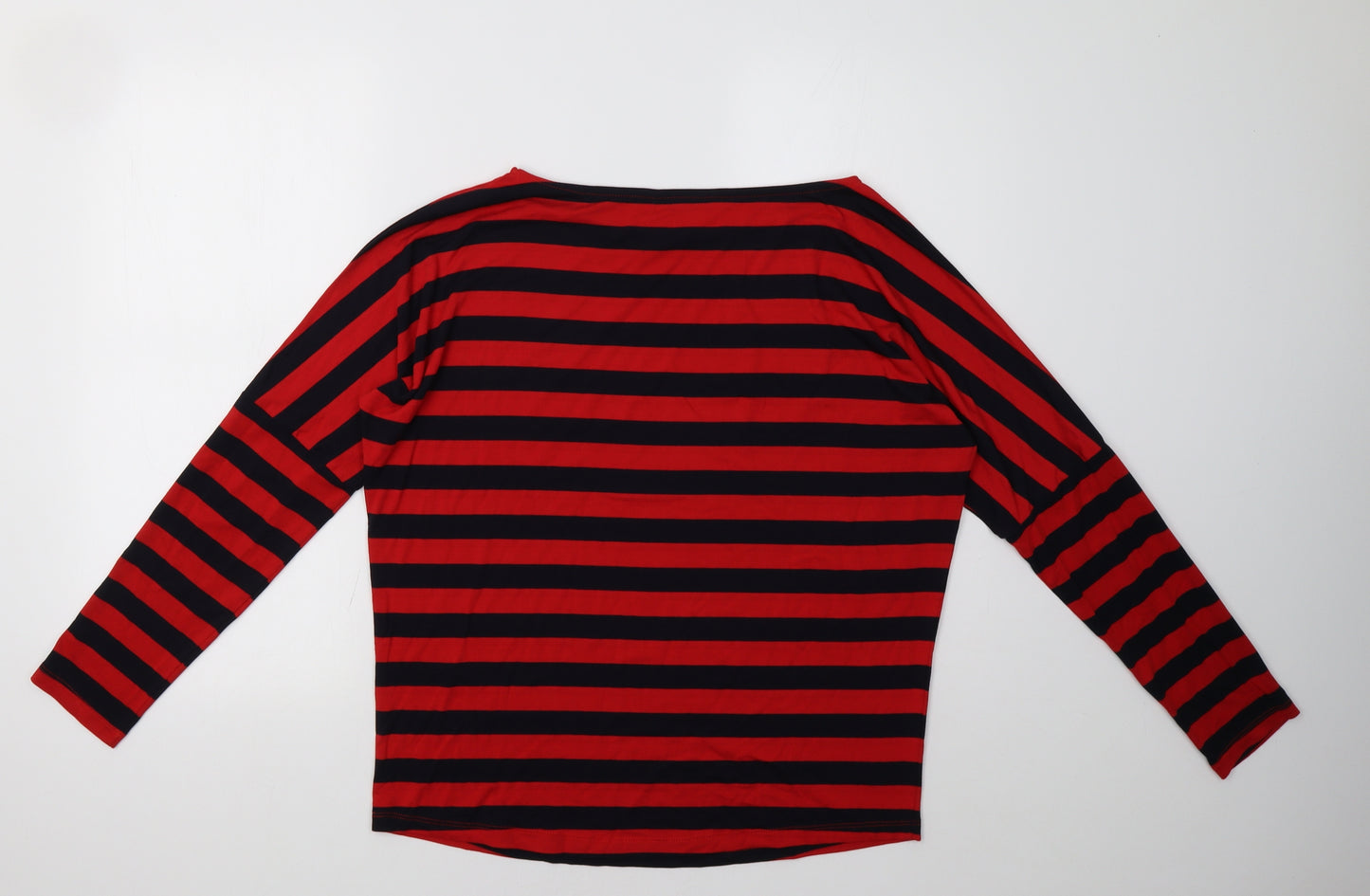 NEXT Womens Red Striped  Pullover Sweatshirt Size 12
