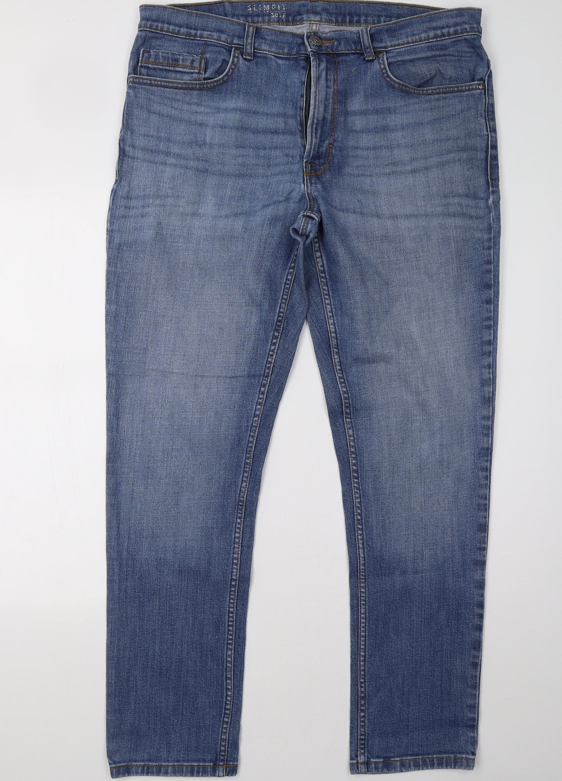 prmdnm Mens Blue   Straight Jeans Size 38 L32 in