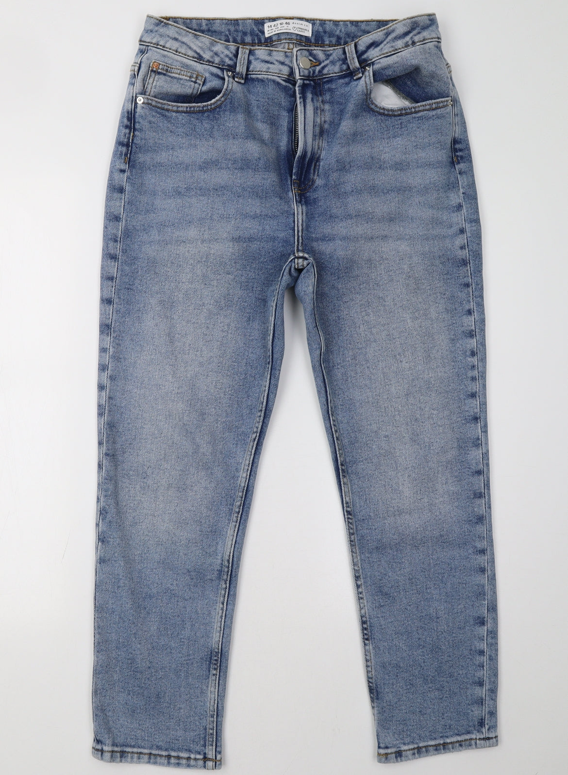 Primark Womens Blue   Mom Jeans Size 14 L28 in