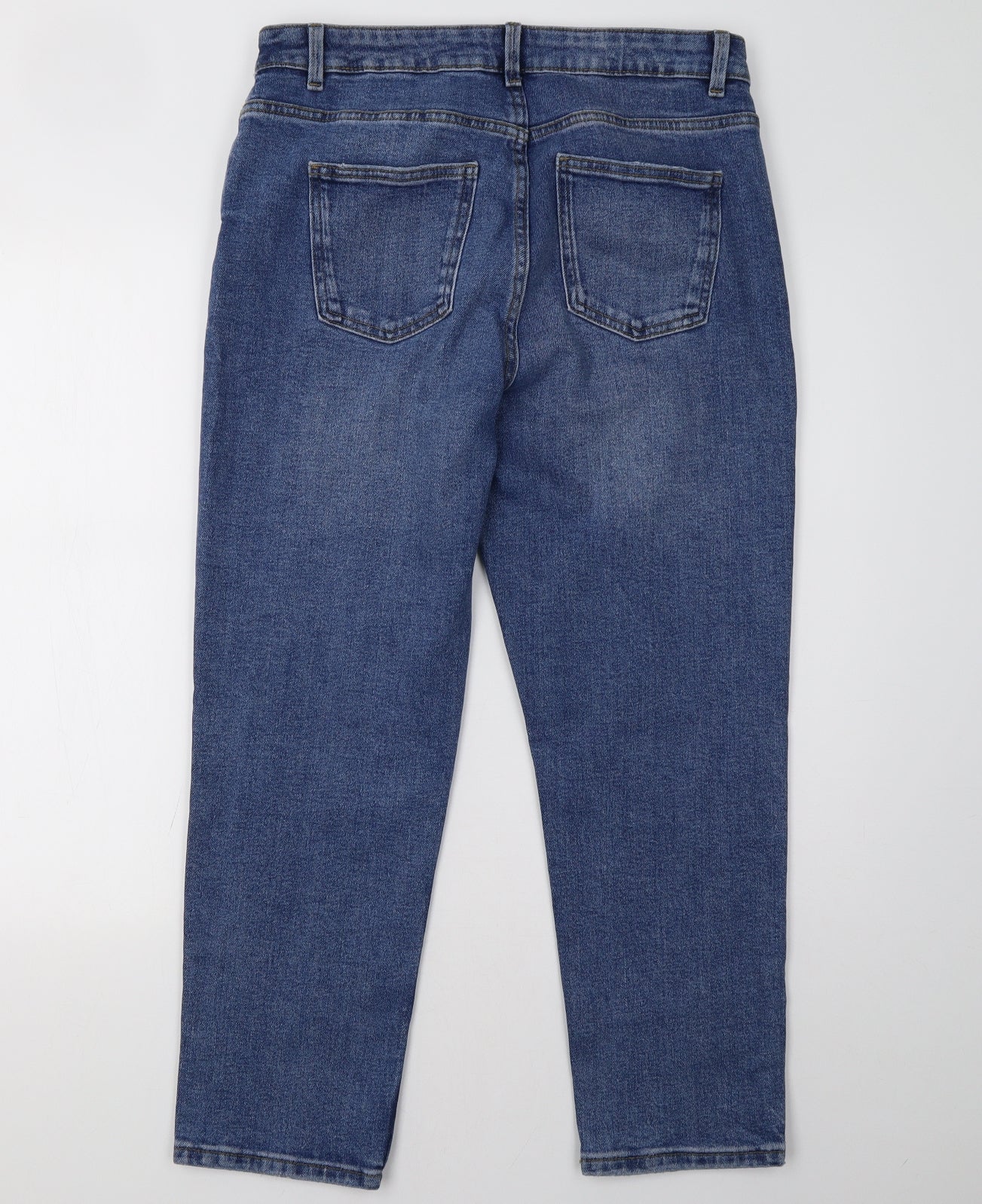 Primark Womens Blue  Denim Straight Jeans Size 14 L28 in