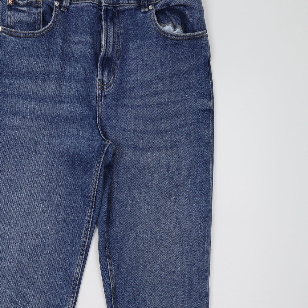 Primark Womens Blue  Denim Straight Jeans Size 14 L28 in
