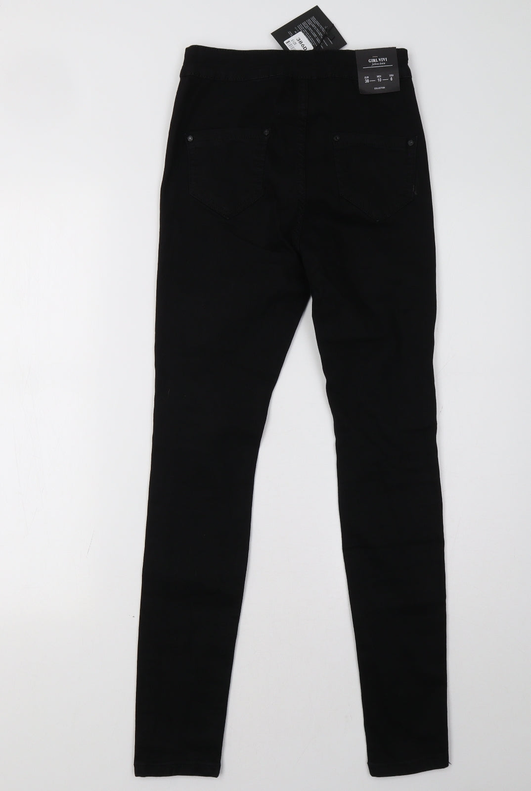 GIRL VIVI Womens Black   Skinny Jeans Size 6 L30 in