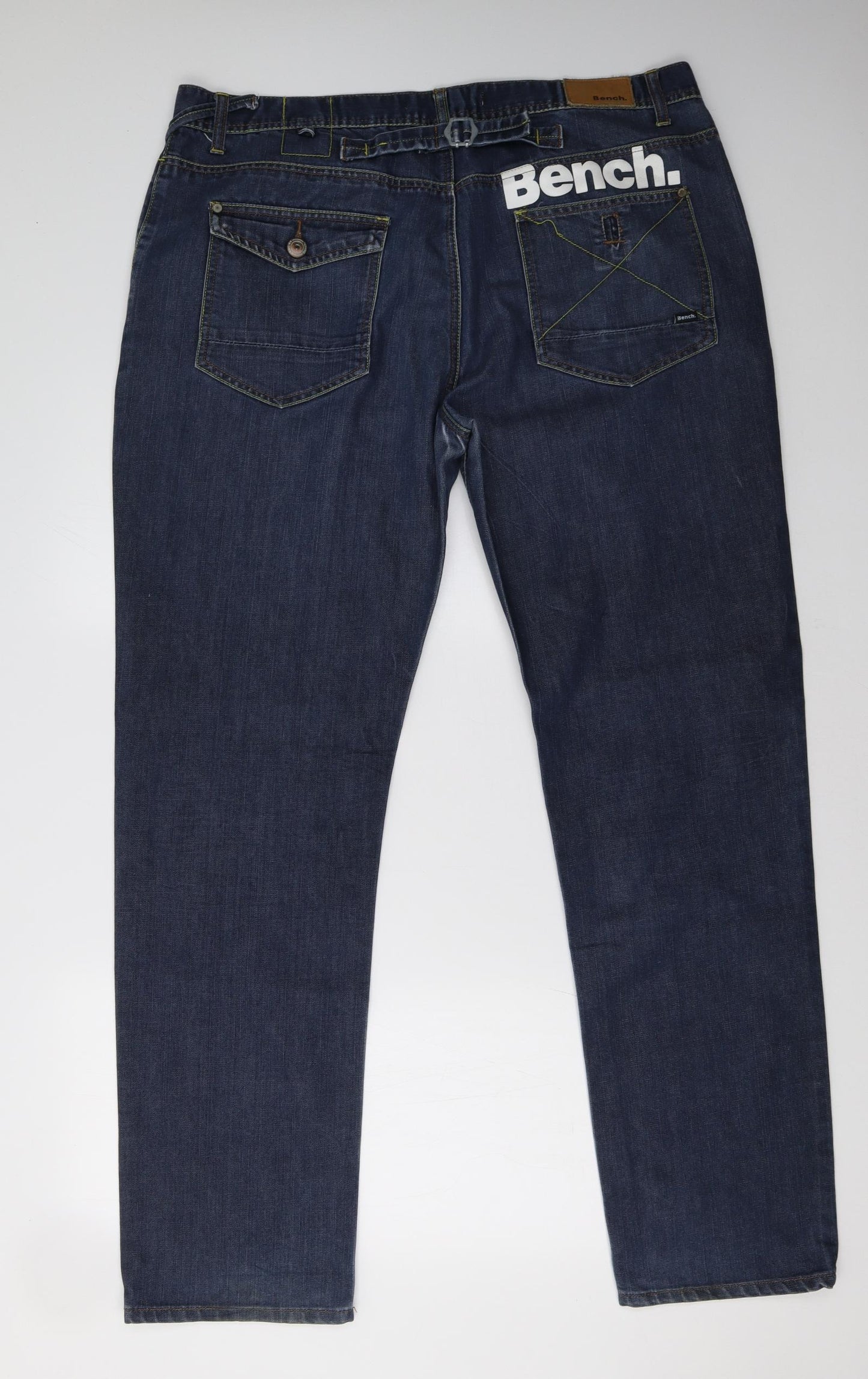 Bench Mens Blue  Denim Straight Jeans Size 38 L34 in