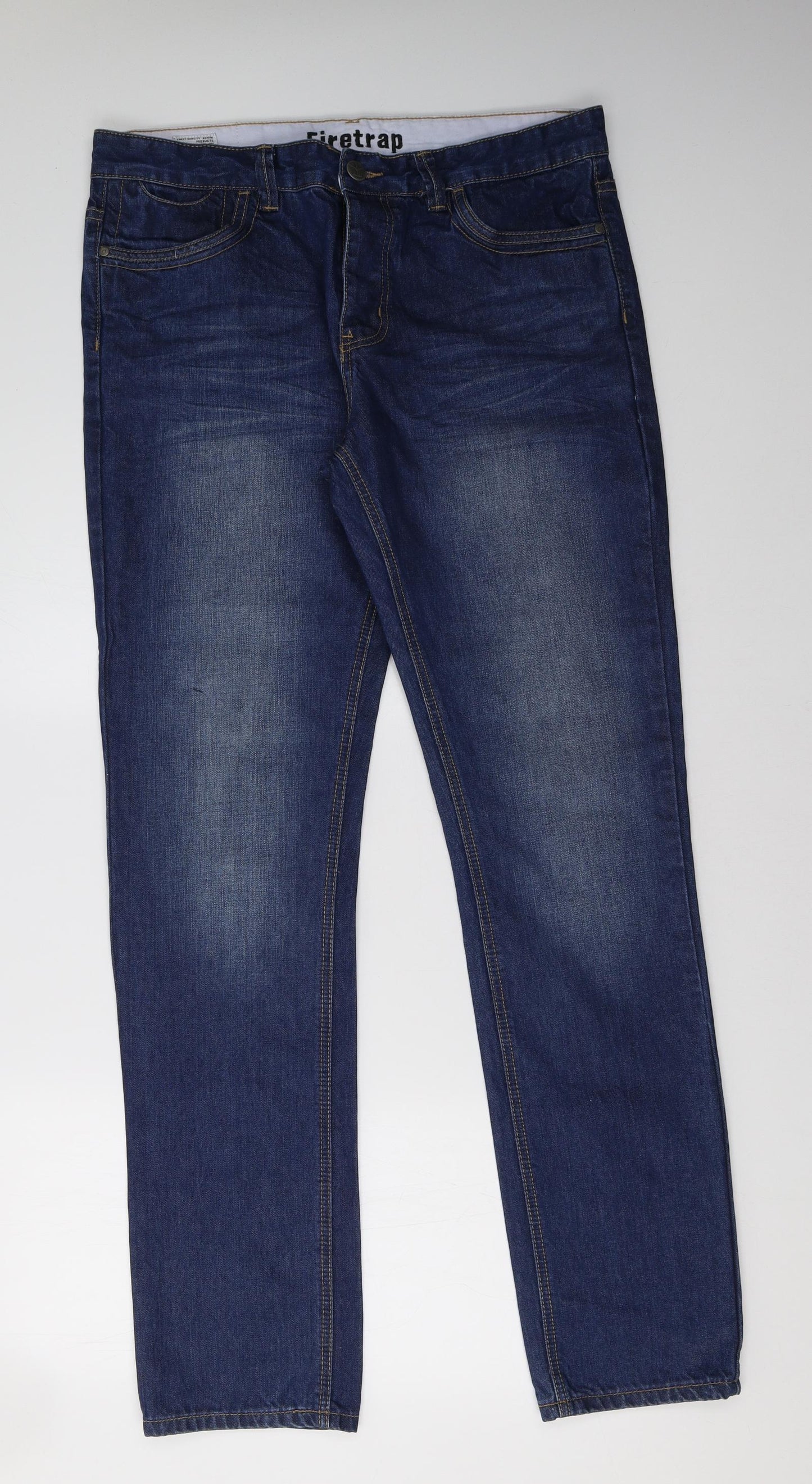 Firetrap Mens Blue   Straight Jeans Size 38 L35 in