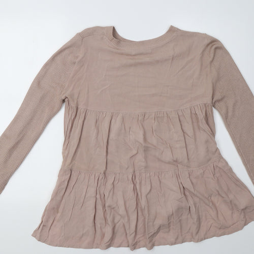 Marks and Spencer Womens Beige   Pullover Sweatshirt Size 12