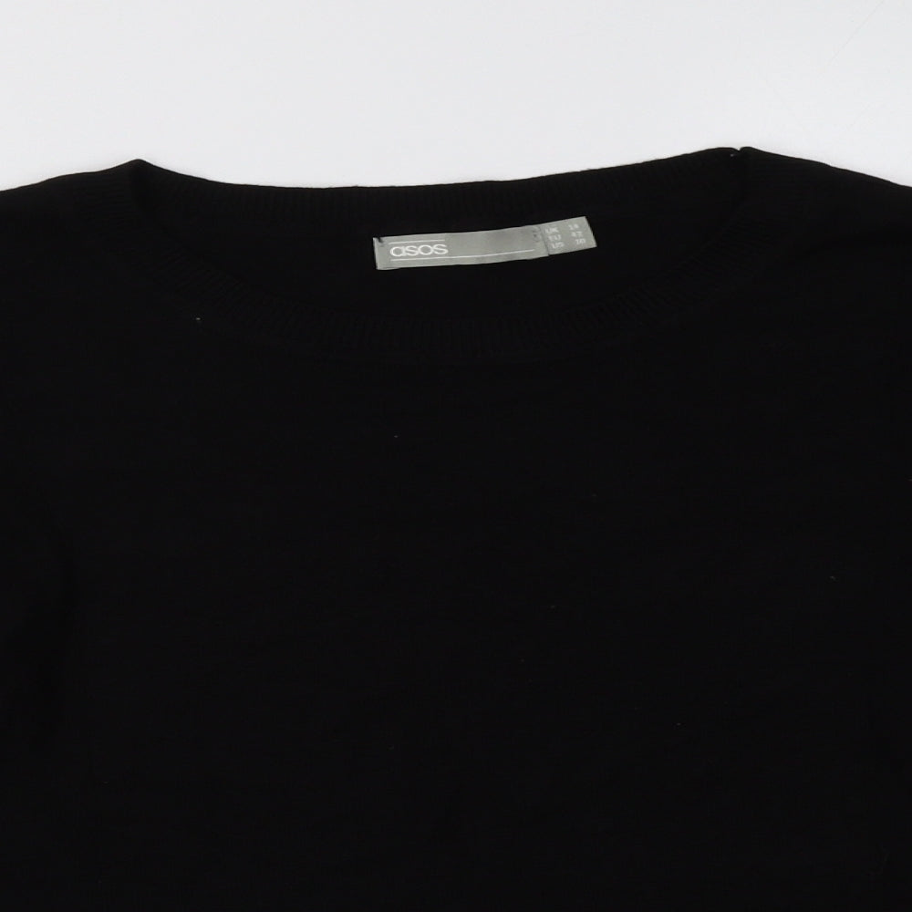 ASOS Womens Black   Pullover Sweatshirt Size 14