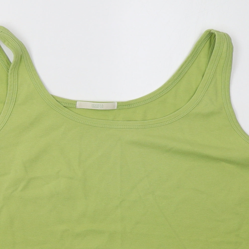 Marks and Spencer Womens Green   Basic Tank Size XL