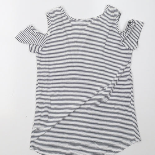 Sainsburys Womens Blue Striped  Basic T-Shirt Size 8