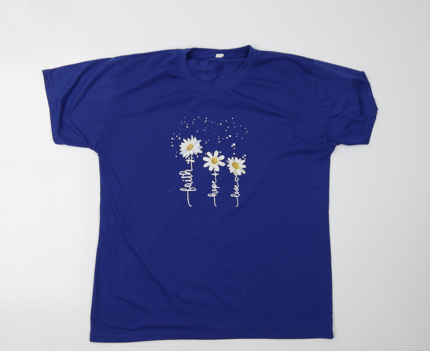 Preworn Womens Blue   Basic T-Shirt Size 3XL