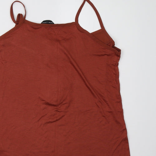 New Look Womens Orange   Basic Tank Size 10