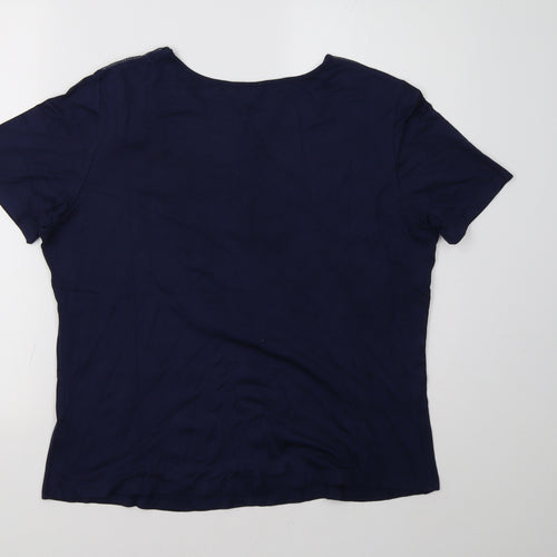 Nightingales Womens Blue   Basic T-Shirt Size 16