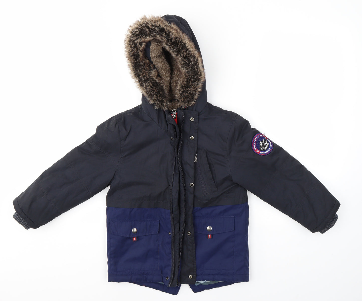 George Boys Multicoloured   Overcoat Coat Size 6-7 Years