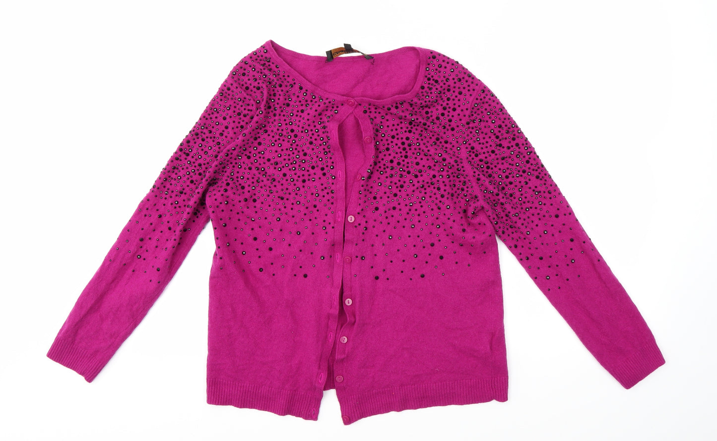 Clements Ribeiro Womens Pink   Cardigan Jumper Size XL