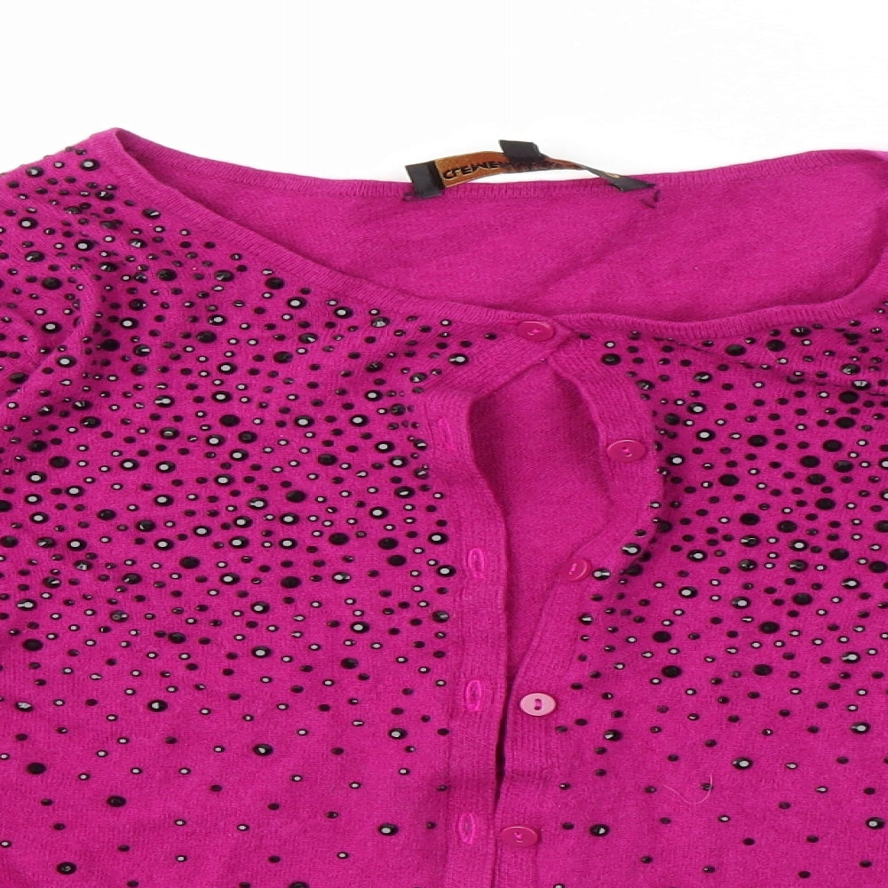 Clements Ribeiro Womens Pink   Cardigan Jumper Size XL