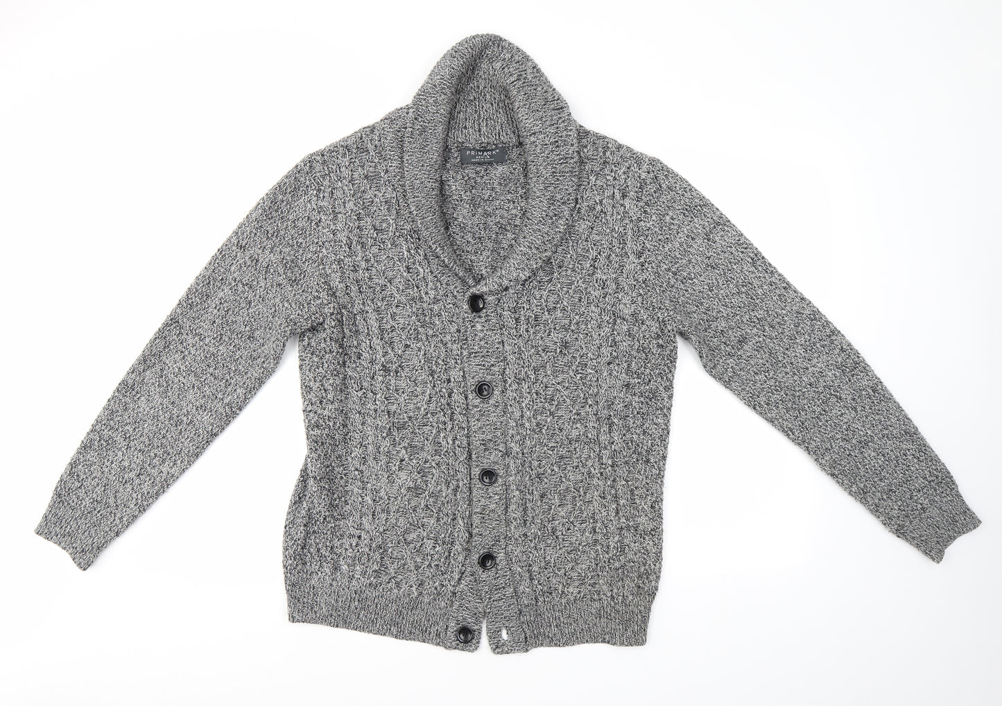 Primark Mens Grey   Cardigan Jumper Size M