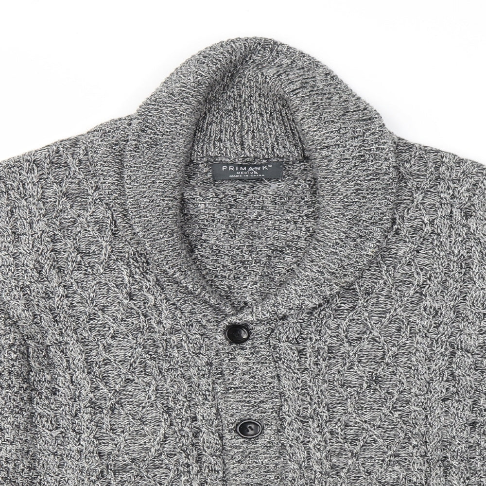 Primark Mens Grey   Cardigan Jumper Size M