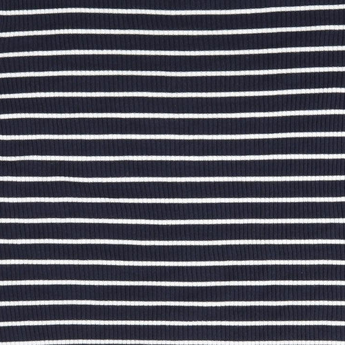M&S Womens Blue Striped  Basic Blouse Size 20