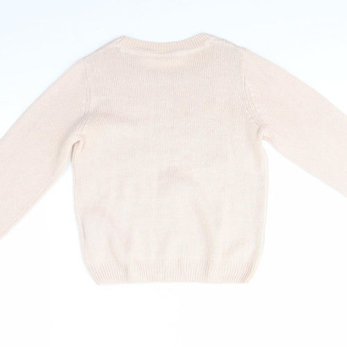 H&M Girls Pink   Pullover Jumper Size 8-9 Years  - festive christmas