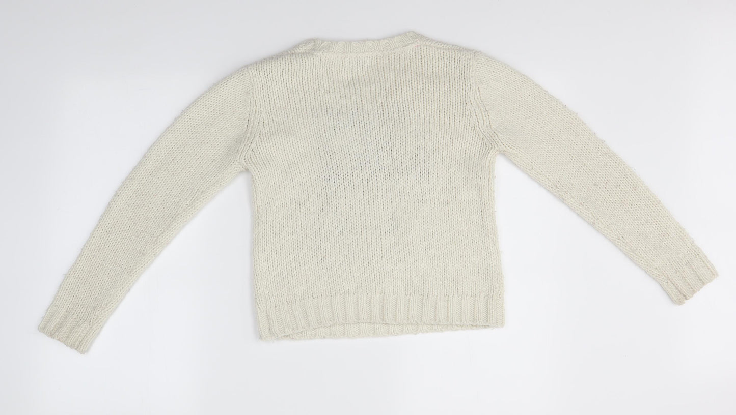 NEXT Girls Multicoloured   Pullover Jumper Size 11-12 Years  - festive christmas