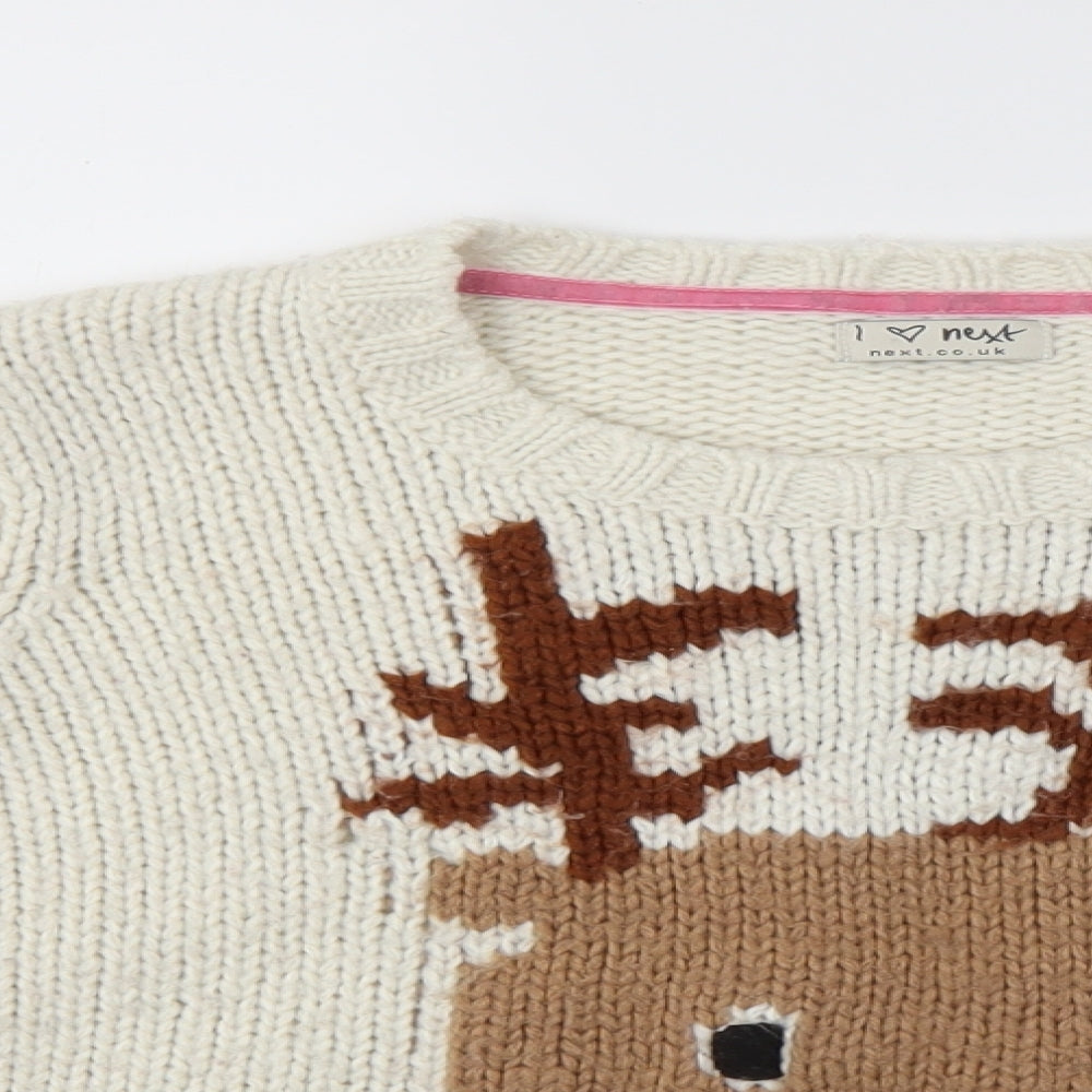 NEXT Girls Multicoloured   Pullover Jumper Size 11-12 Years  - festive christmas