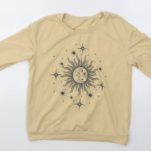 SheIn Girls Yellow   Pullover Jumper Size 12-13 Years