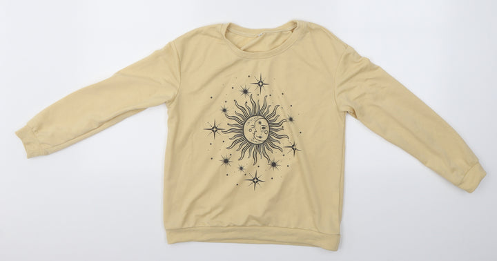 SheIn Girls Yellow   Pullover Jumper Size 12-13 Years