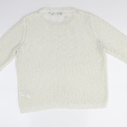 Primark Womens White   Pullover Jumper Size 14