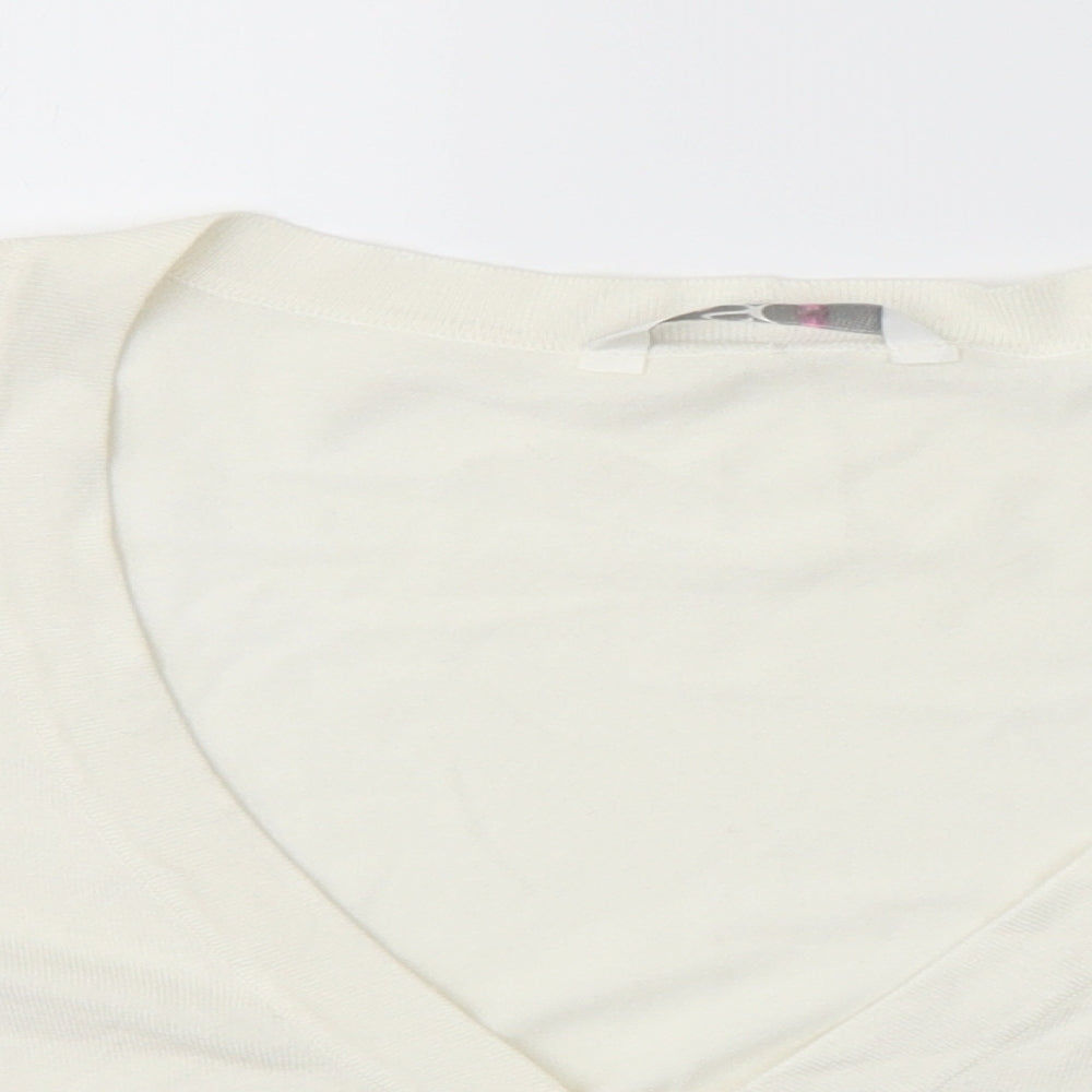 BHS Womens White   Cardigan Jumper Size 18