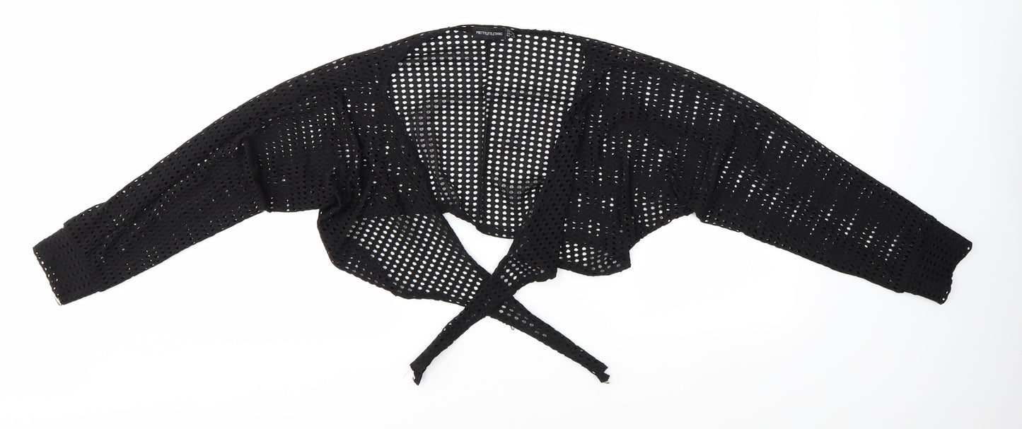 PRETTYLITTLETHING Womens Black   Cardigan Jumper Size 10