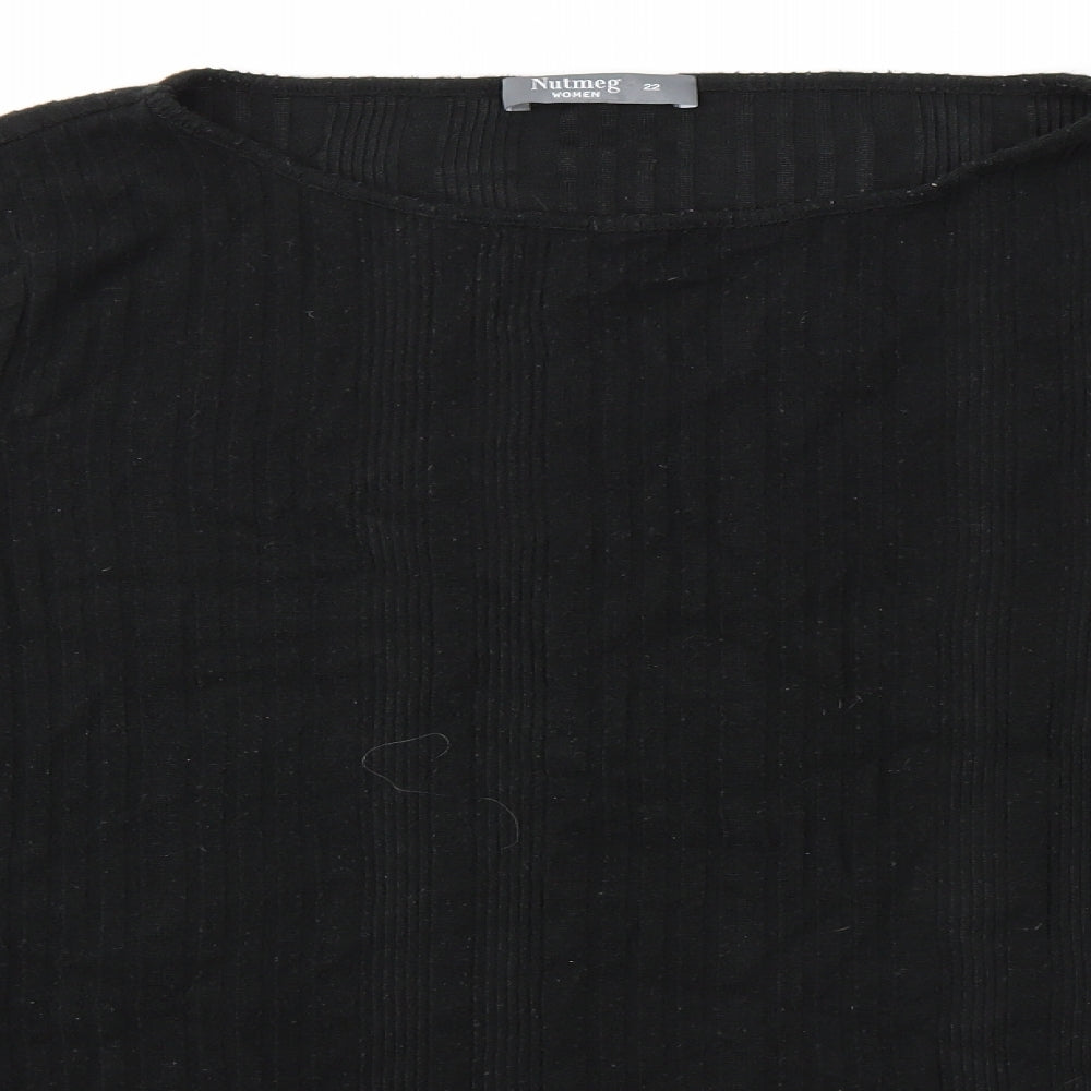 Nutmeg Womens Black   Pullover Jumper Size 22