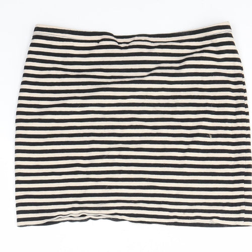 H&M Womens Multicoloured Striped  Cropped Blouse Size S