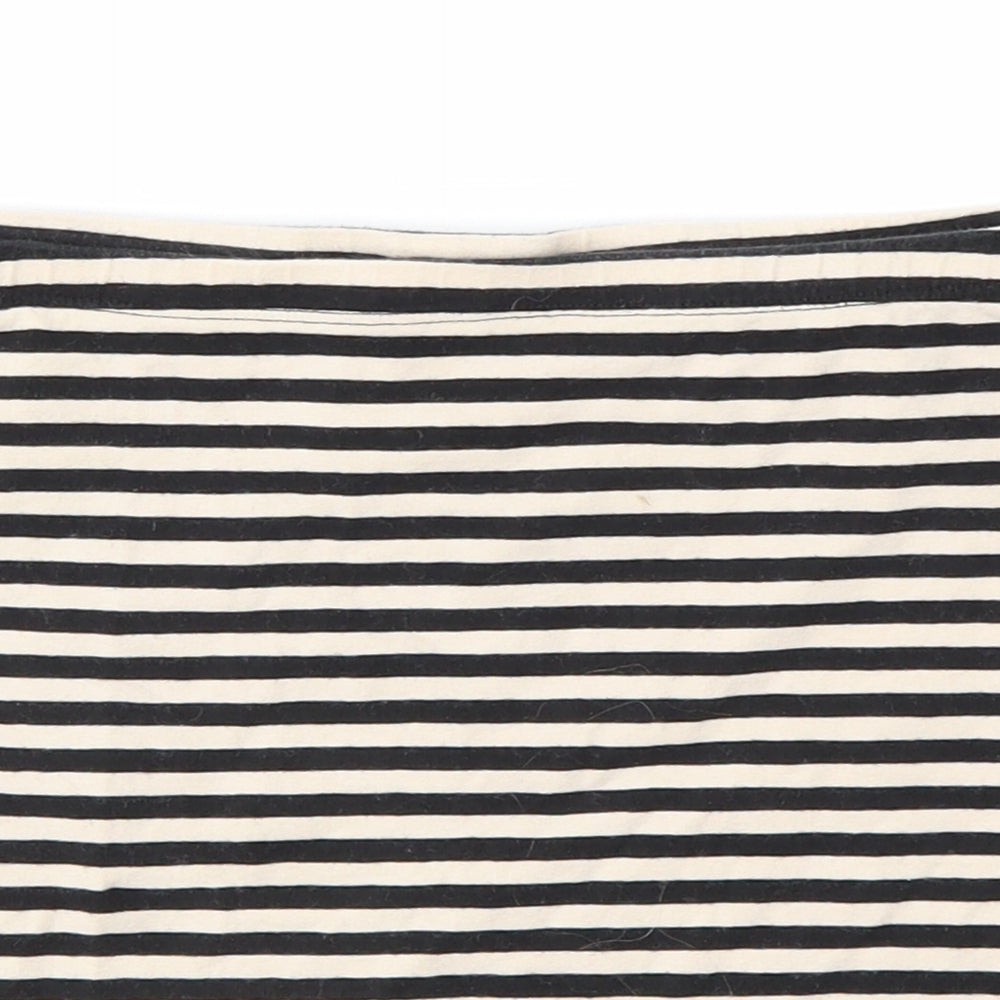 H&M Womens Multicoloured Striped  Cropped Blouse Size S