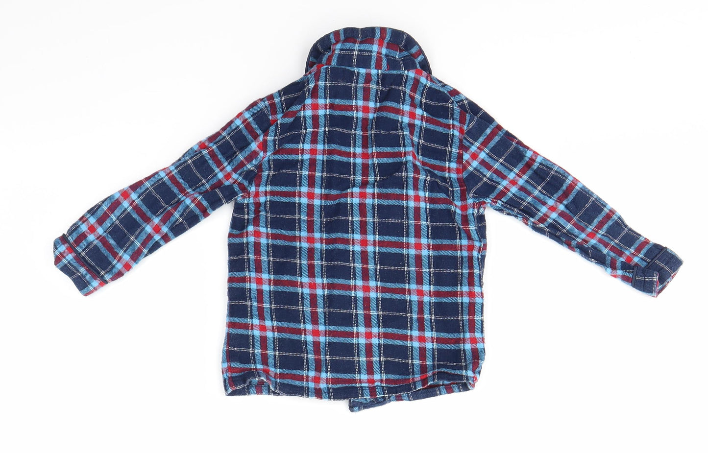 Primark Boys Blue Check   Pyjama Top Size 2-3 Years