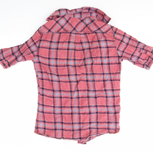NEXT Mens Pink Check   Button-Up Size S