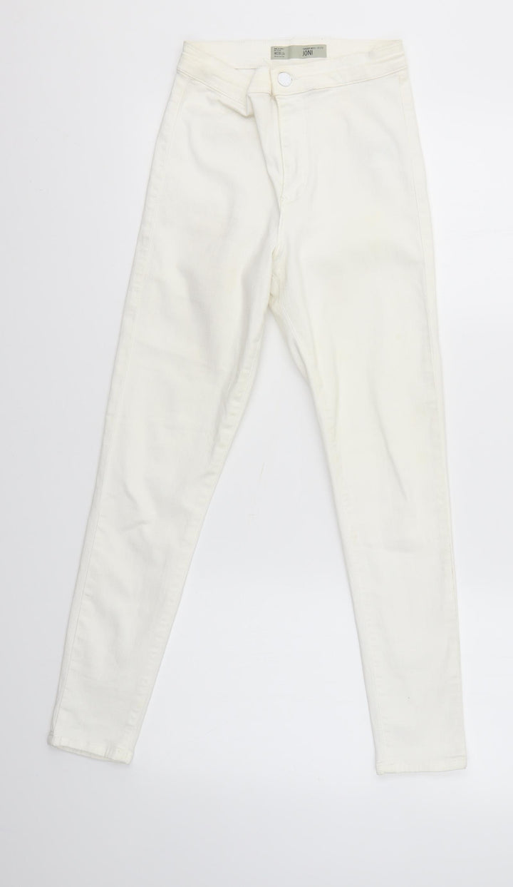 Topshop Womens White   Skinny Jeans Size 28 in L28 in