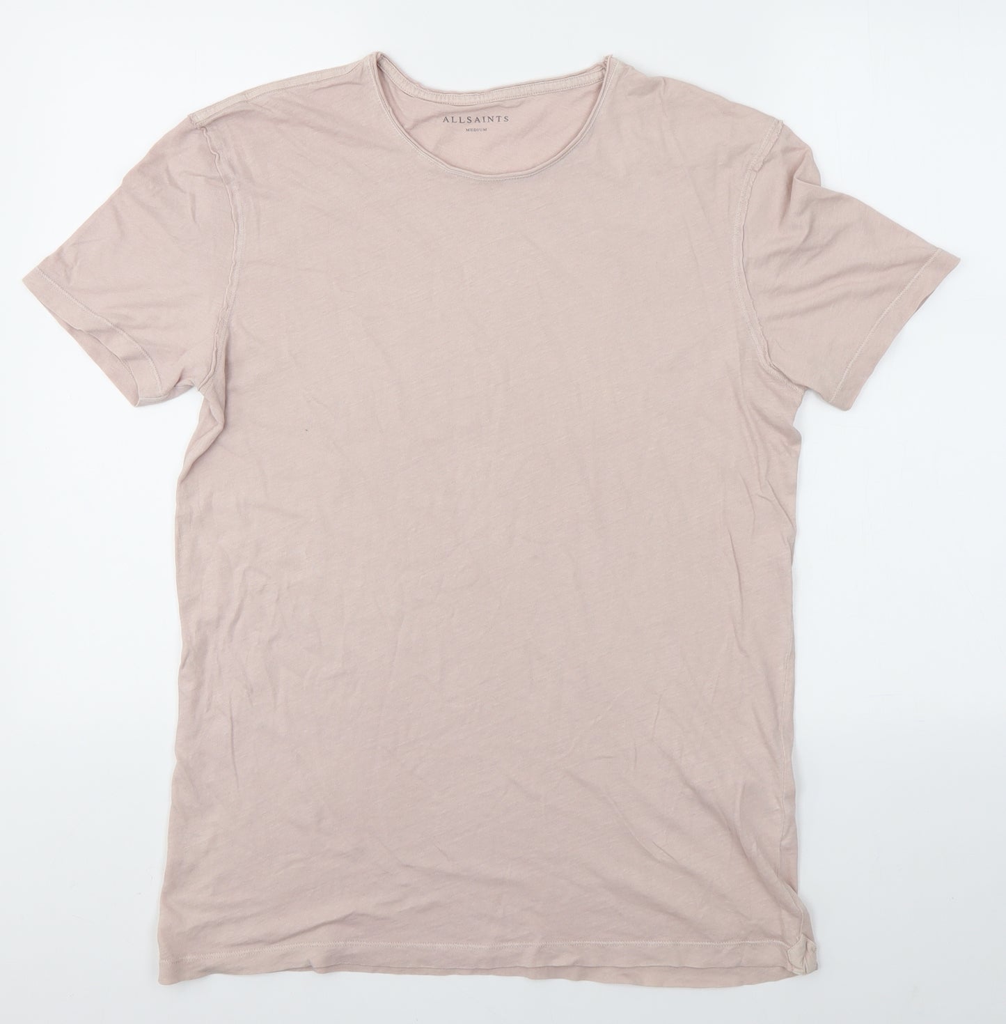 AllSaints Mens Pink    T-Shirt Size M