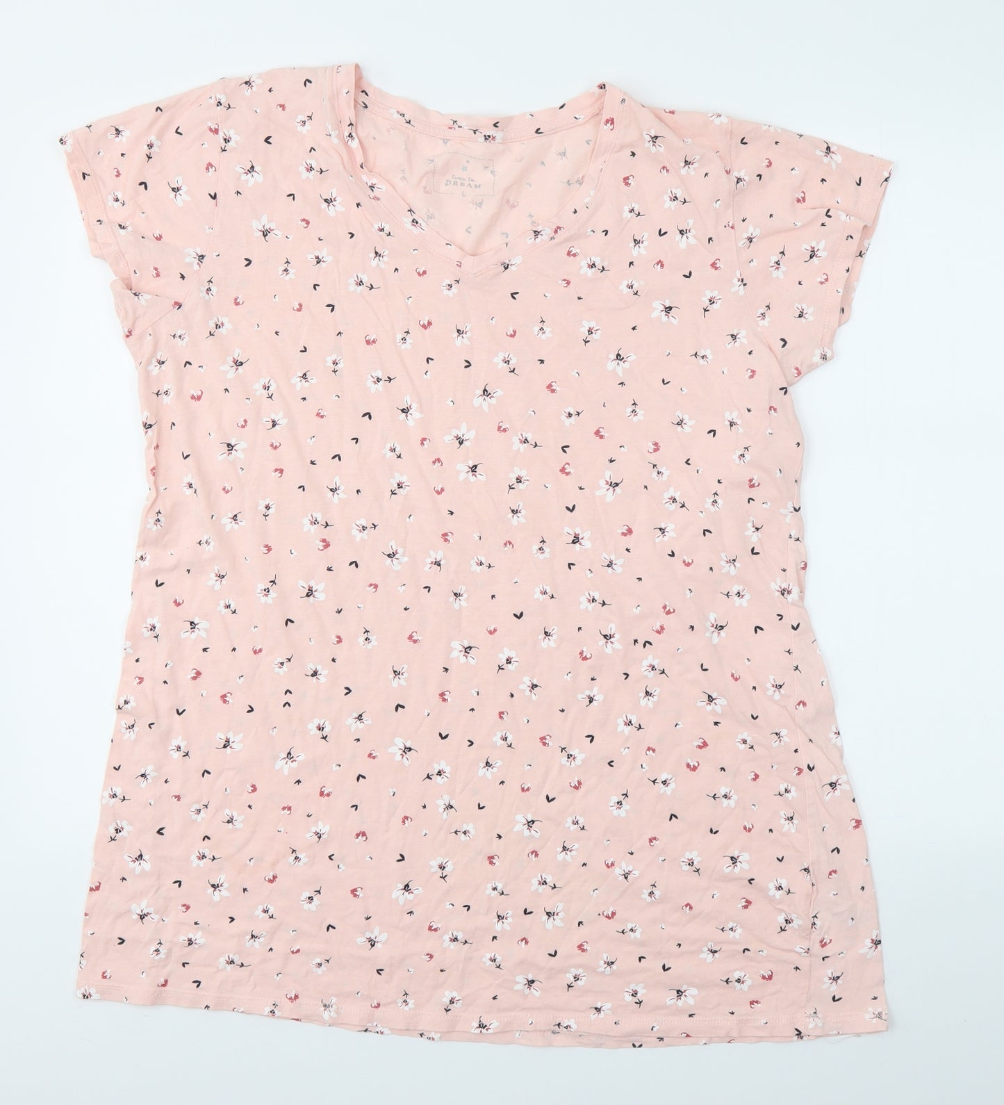 Matalan Womens Pink Floral  Top Pyjama Top Size L