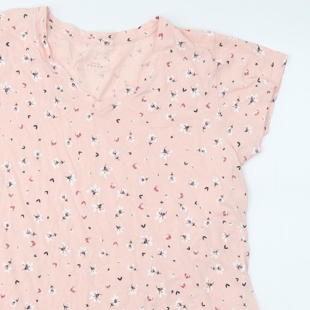Matalan Womens Pink Floral  Top Pyjama Top Size L