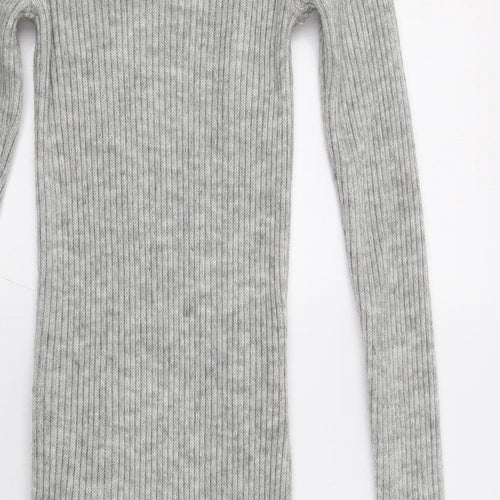 PRETTYLITTLETHING Womens Grey   Jumper Dress  Size M