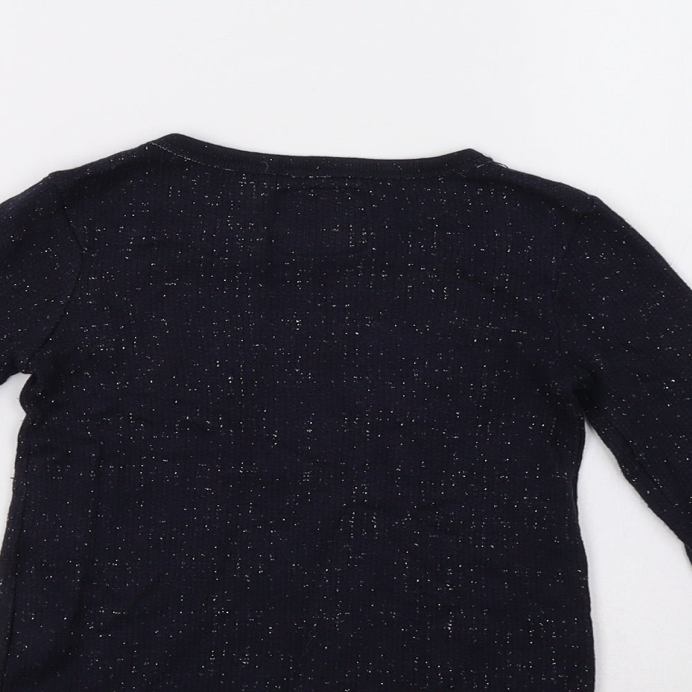 NEXT Girls Blue   Pullover Jumper Size 6 Years  - Heart