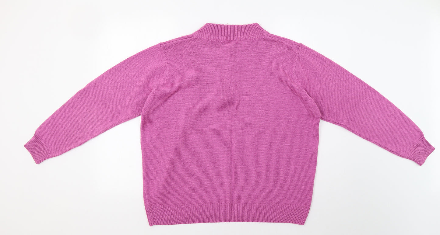 Damart Womens Pink   Henley Jumper Size L