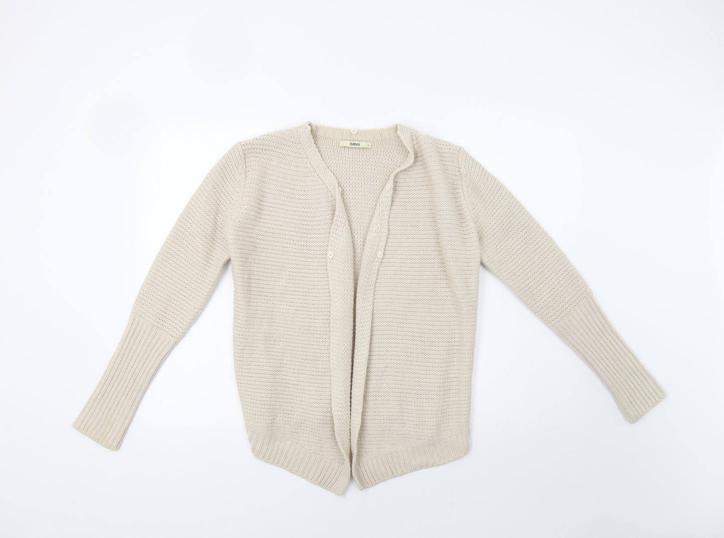 Oasis Womens Beige   Cardigan Jumper Size S