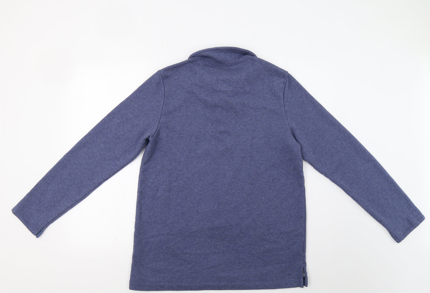 Lands' End Mens Blue   Henley Hoodie Size M