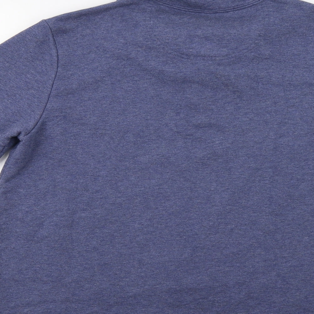 Lands' End Mens Blue   Henley Hoodie Size M