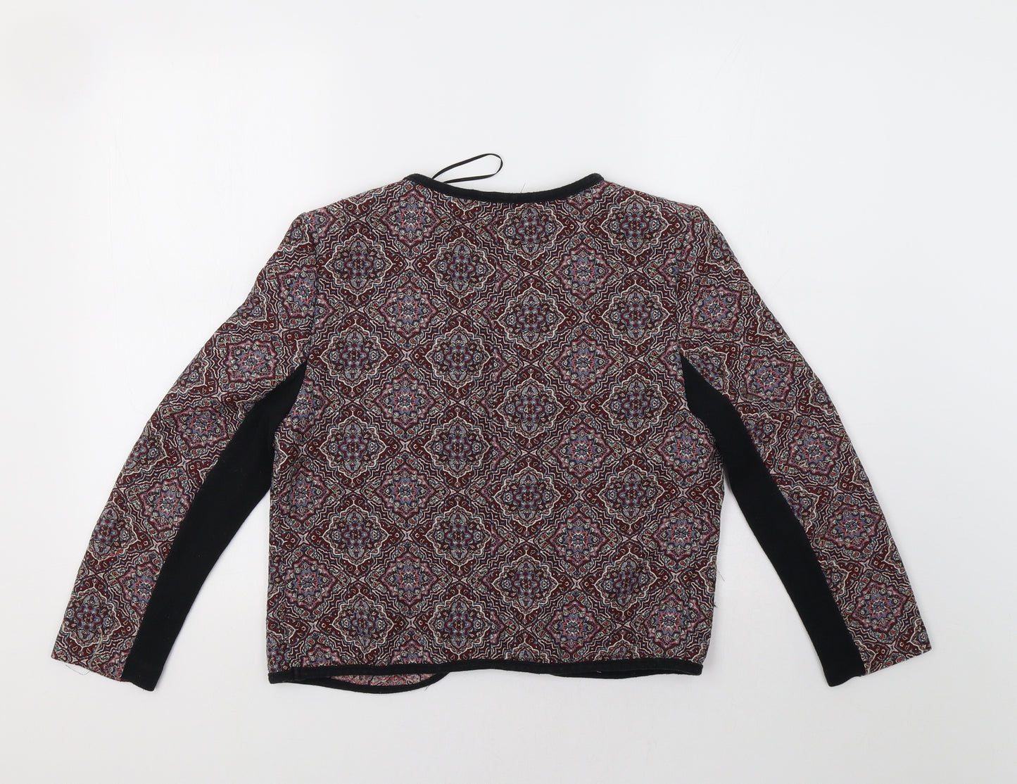New Look Womens Red Paisley  Jacket Blazer Size 12