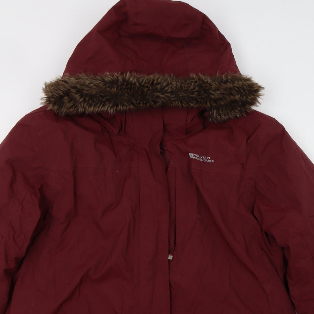 Mountain Warehouse Womens Red   Windbreaker Jacket Size 18