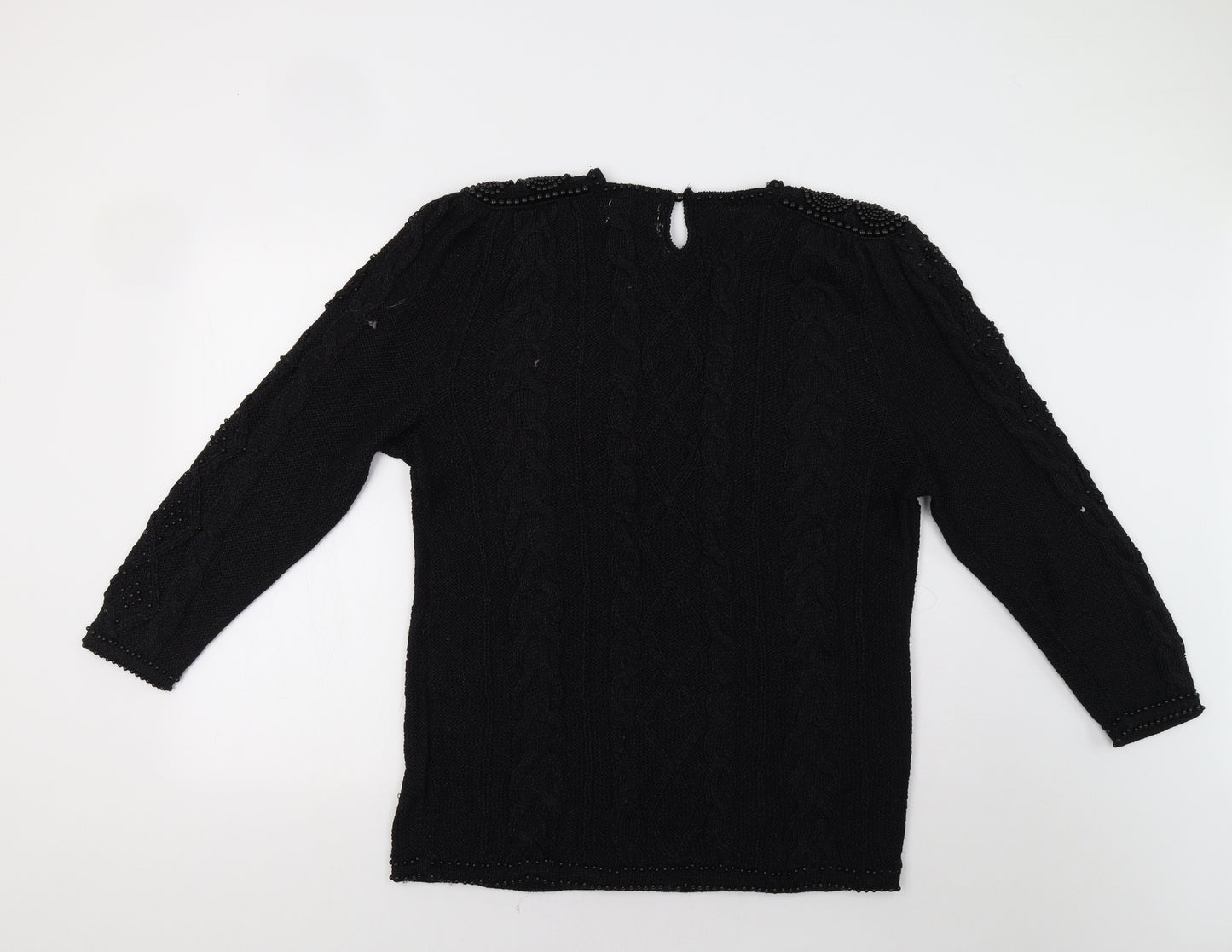 Magnolia Womens Black   Pullover Jumper Size L